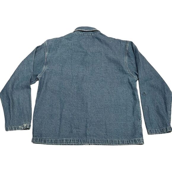 NEW Directions Denim Embroidered Ice Skating Shacket Jacket Womens Medium Winter - Picture 5 of 9
